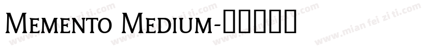 Memento Medium字体转换